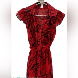 🔴VIXEN RUFFLED ZEBRA PRINT TOP🔴